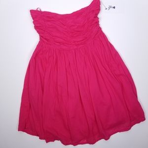 Zara TRF New Hot Pink Strapless Dress M
